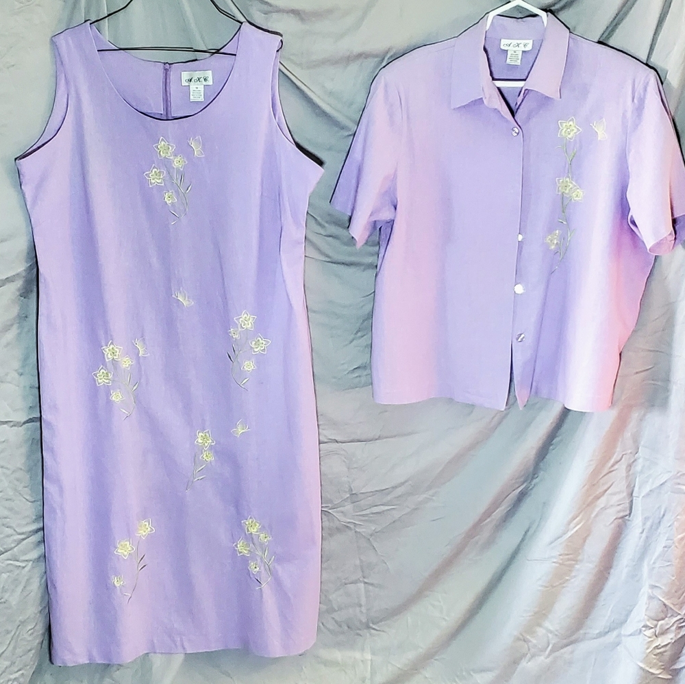 AKC CASUAL ANKLE LENGTH DRESS WITH TUNIC (1X)